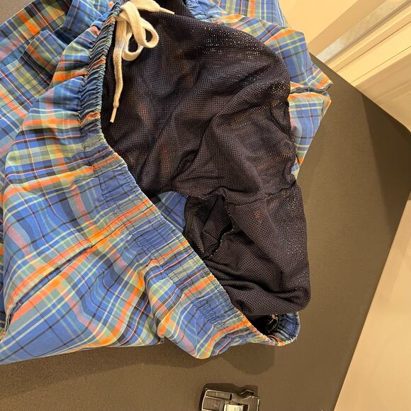 Polo Sport Ralph Lauren Swim Shorts Trunks Men’s XL Lined Plaid Blue Mul… - Picture 7 of 14